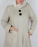 BEIGE LINEN COAT