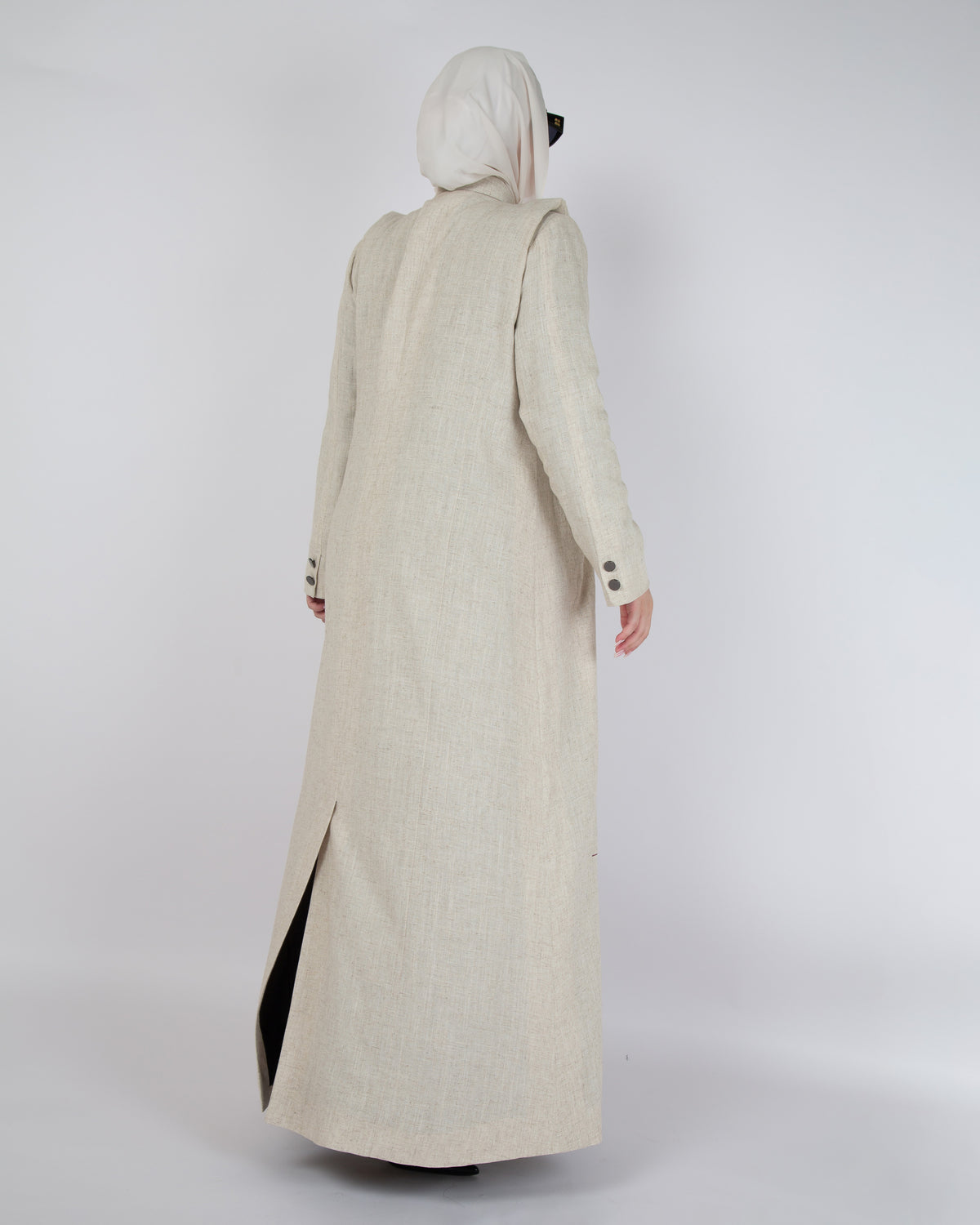 BEIGE LINEN COAT