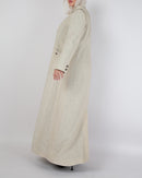 BEIGE LINEN COAT