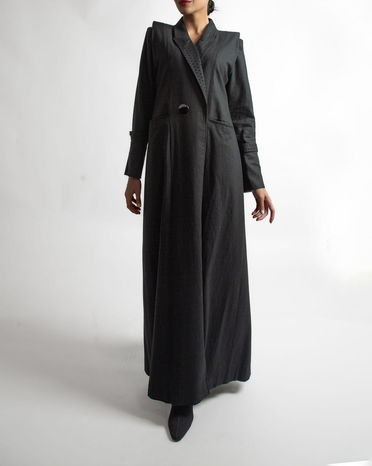 DOTTED LINEN COAT