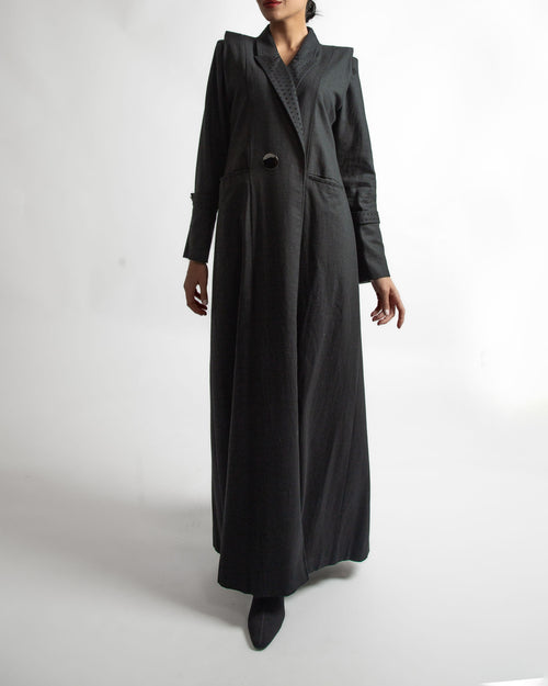 DOTTED LINEN COAT