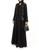 OP SHAN COAT KNITTED FLOWER WITH VELVET BUTTONS
