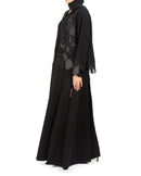 OP SHAN COAT KNITTED FLOWER WITH VELVET BUTTONS