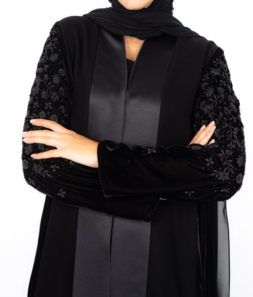 FLORAL SLEEVES IN VELVET