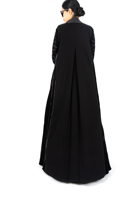 FLORAL SLEEVES IN VELVET