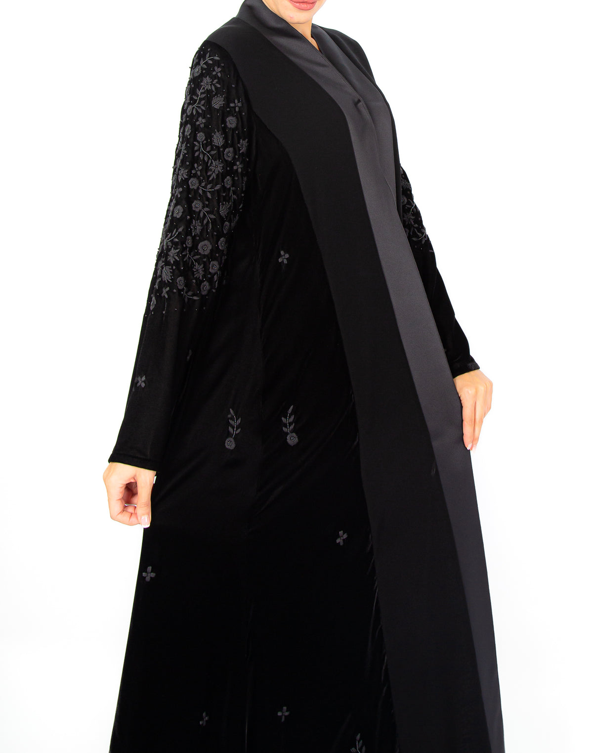 FLORAL SLEEVES IN VELVET