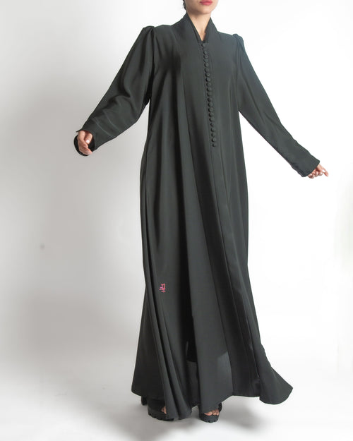 PLAIN ABAYA IN BUTTONS