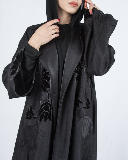 OP SHAN COAT KNITTED FLOWER