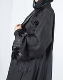 OP SHAN COAT KNITTED FLOWER