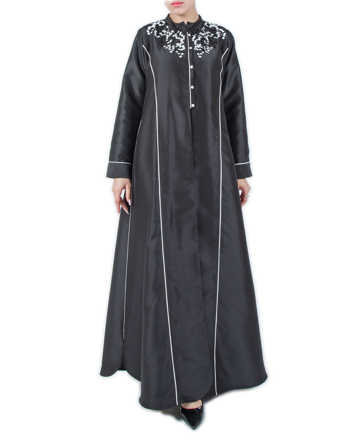 COAT IN SATIN WITH SHEIK