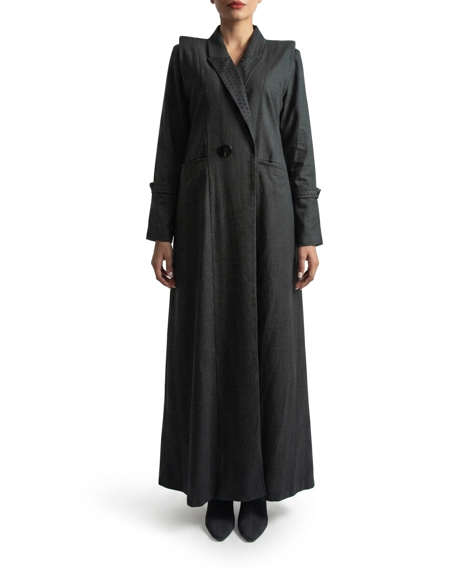DOTTED LINEN COAT